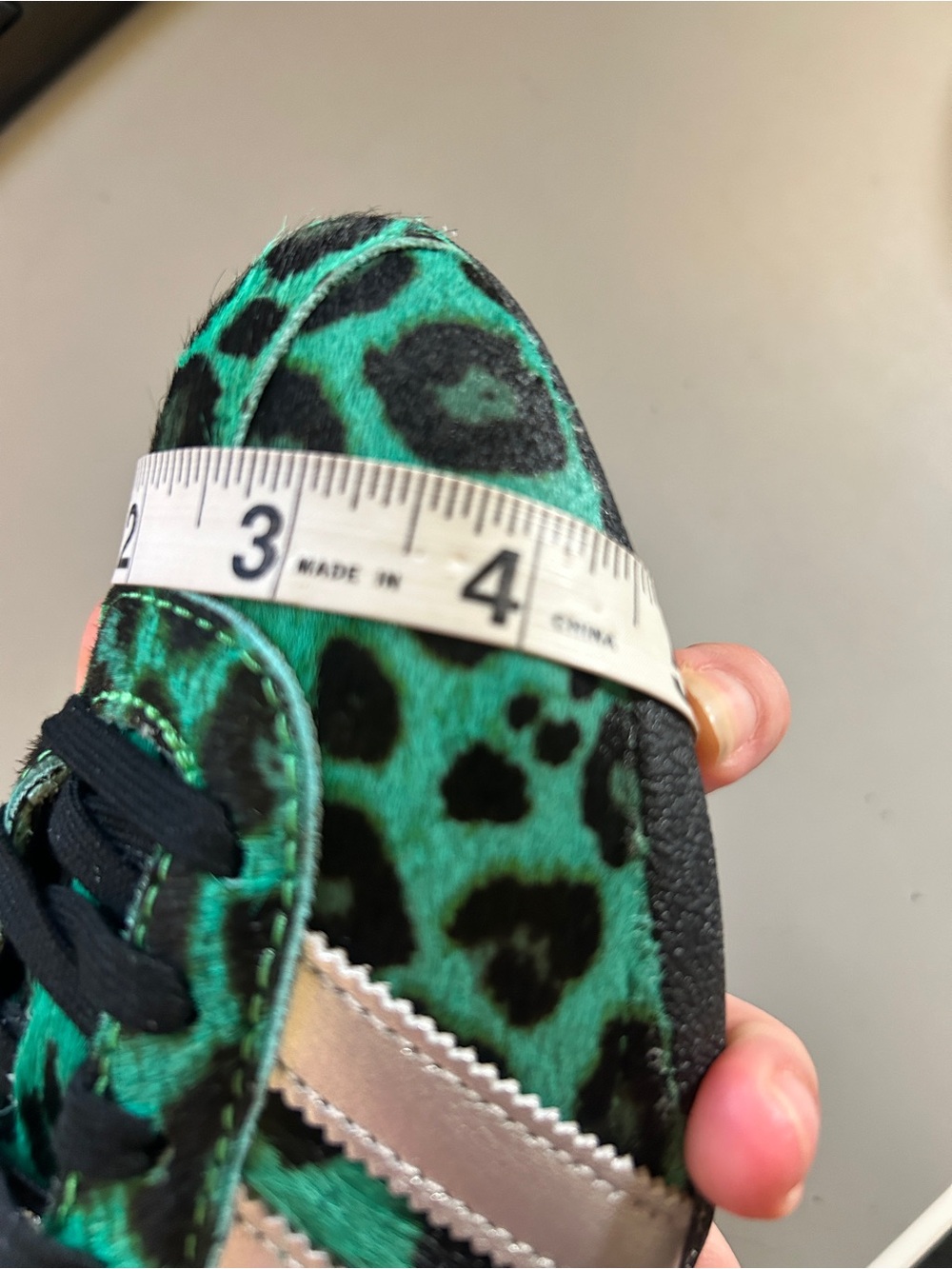 adidas Originals Tokyo W Green Leopard Print Pony Hair Sneakers Size 8.5 NWT - Picture 11 of 12
